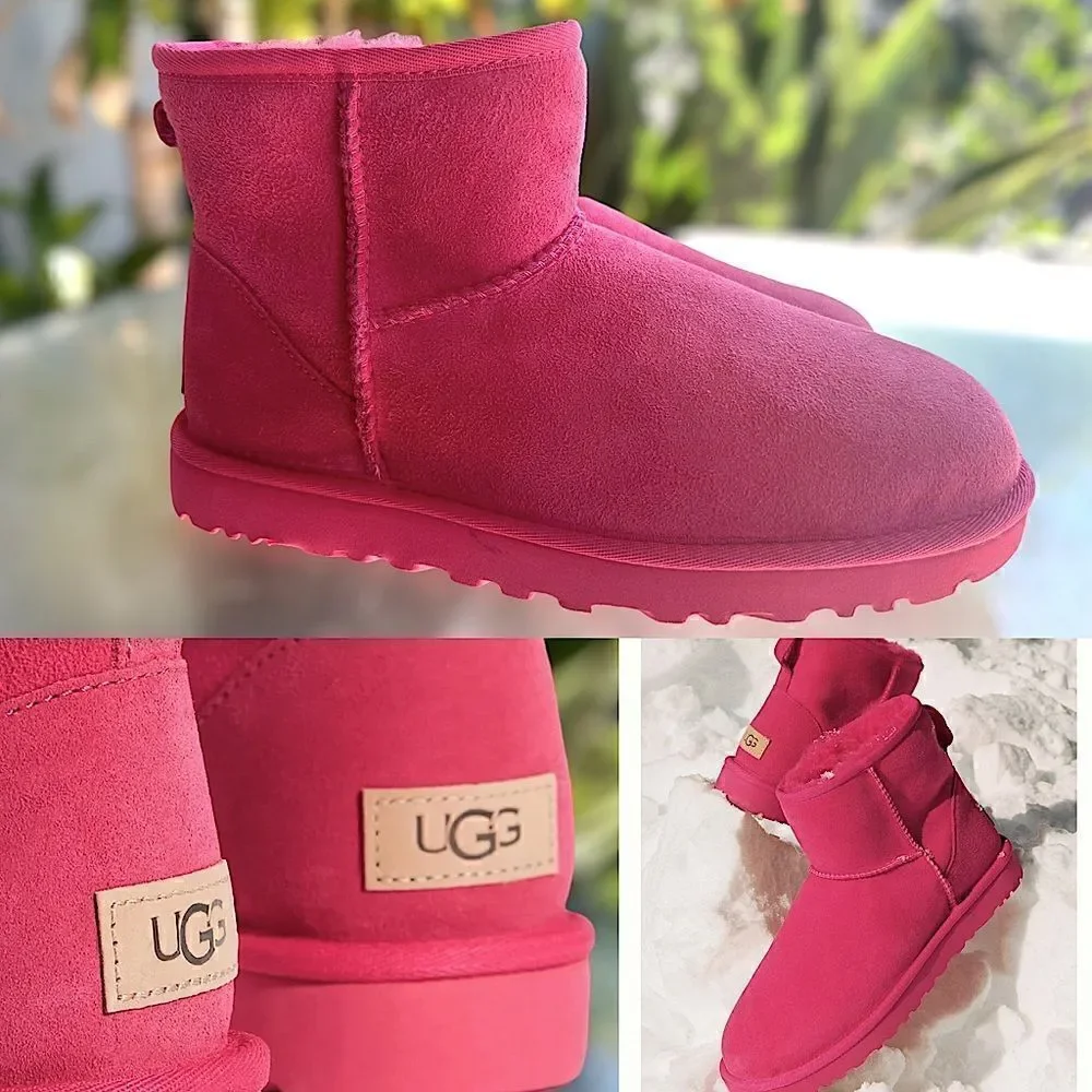 UGG Classic Mini II Pink Winter Boot Size 6